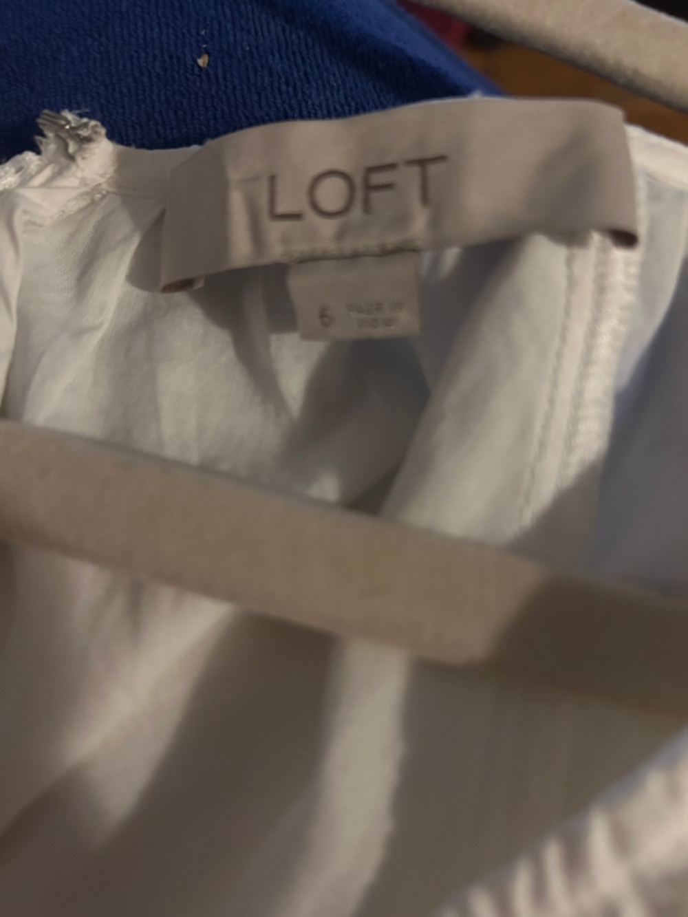 LOFT White embroidery sleeves dress - Picture 3 of 7